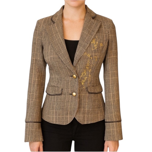 Dismero Jackets & Blazers - Dismero Metallic Plaid Jacket